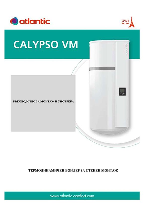 Calypso electric water heater - operating and installation instructions