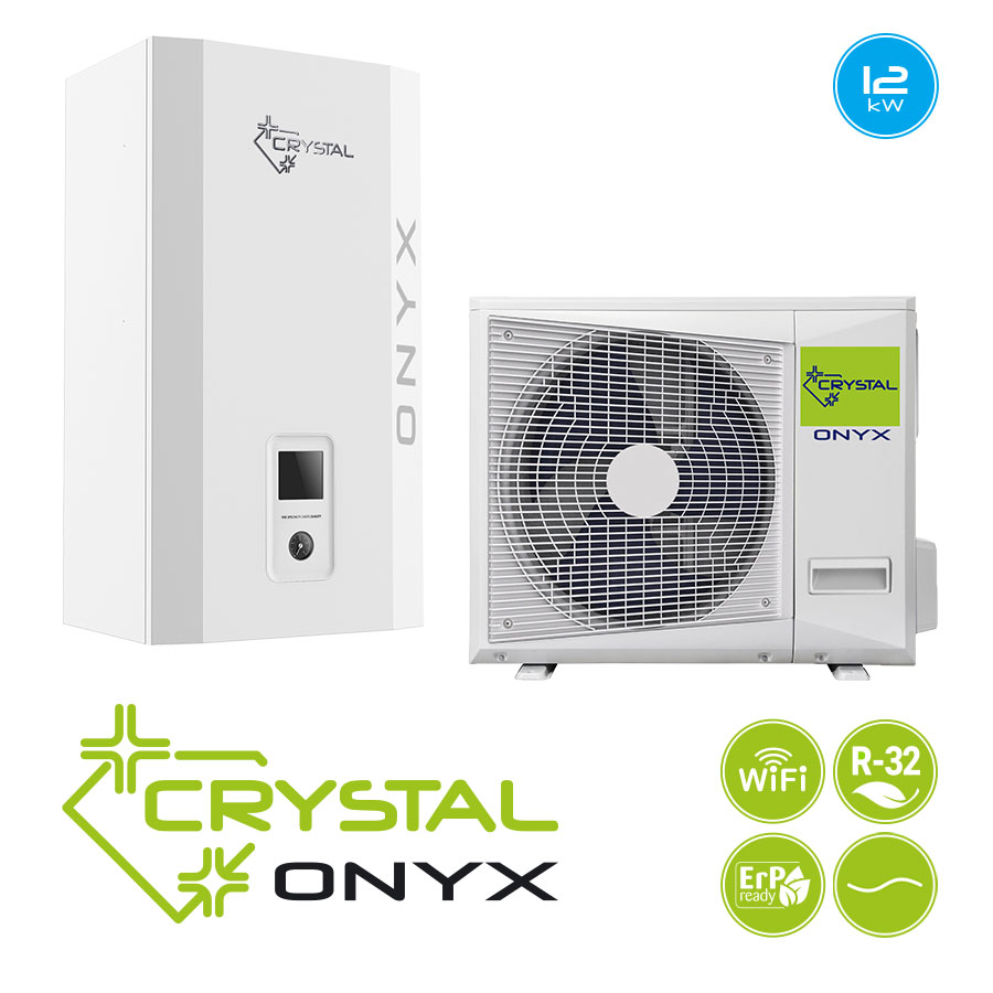 Инверторна термопомпа въздух-вода Crystal ONYX 12S цена - Термопомпи | BGR Group