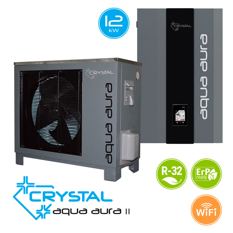 Инверторна термопомпа въздух-вода Crystal Aqua Aura II 12S, 12 kW цена - Термопомпи | BGR Group