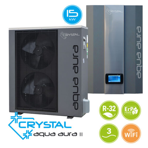 Inverter air-to-water heat pump Crystal Aqua Aura II 15S, 15 kW, three-phase цена - Heat pumps | BGR Group