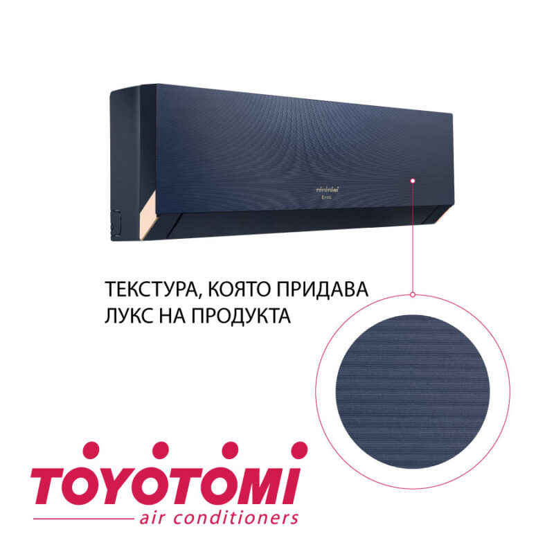 Първият климатик с изкуствен интелект TOYOTOMI ERAI Midnight Blue CTN/CTG-356BRM цена - Климатици за високостенен монтаж | BGR Group