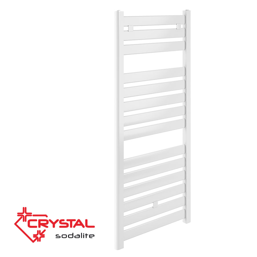 Hydronic towel warmer Crystal SODALITE STRAIGHT WHITE 488 W, white, 1150X500 mm цена - Bathroom heating | BGR Group