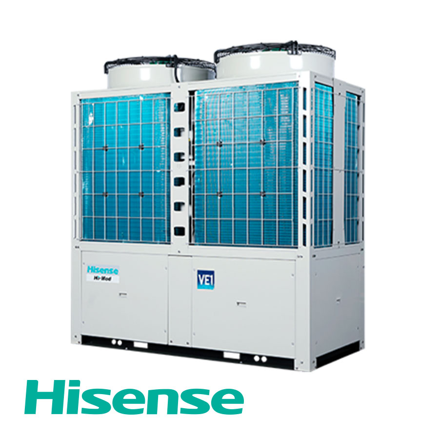Купи онлайн DC inverter modular chiller Hisense Hi-Mode VE1 Series 130 kW на цена 22957.01 € DC inverter modular chiller Hisense Hi-Mode VE1 Series 130 kW цена - Air cooled liquid chillers | BGR Group