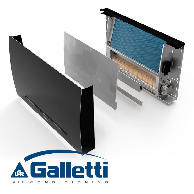 Вентилаторен конвектор Galletti AU 30 KIL + управление EVO-D, ЧЕРЕН цена - Водни вентилаторни конвектори за отопление и охлаждане | BGR Group