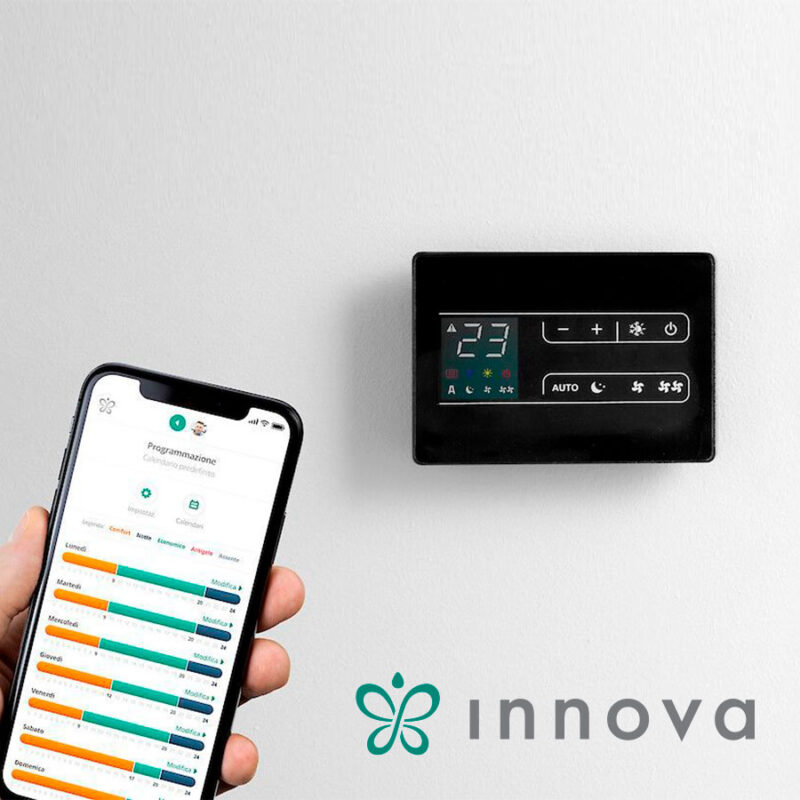 Високостенен вентилаторен конвектор с увеличена мощност Innova Filomuro Slim Fit SW XL 800 с безжично IR дистанционно, десен цена - Водни вентилаторни конвектори за отопление и охлаждане | BGR Group