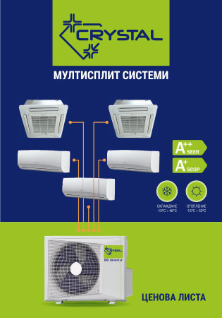 МУЛТИСПЛИТ КЛИМАТИЦИ CRYSTAL ЦЕНИ