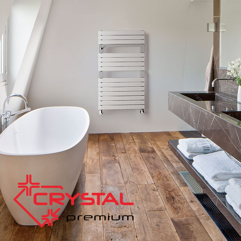 Водна лира за баня Crystal PREMIUM, 510 W, 952x550 mm, бяла цена - Отопление за баня | BGR Group