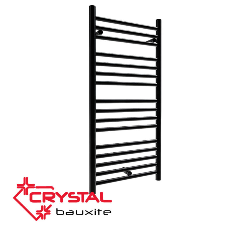 Aluminum hydraulic towel rail Crystal BAUXITE, black matt, 552 W, 400x900 mm цена - Bathroom heating | BGR Group