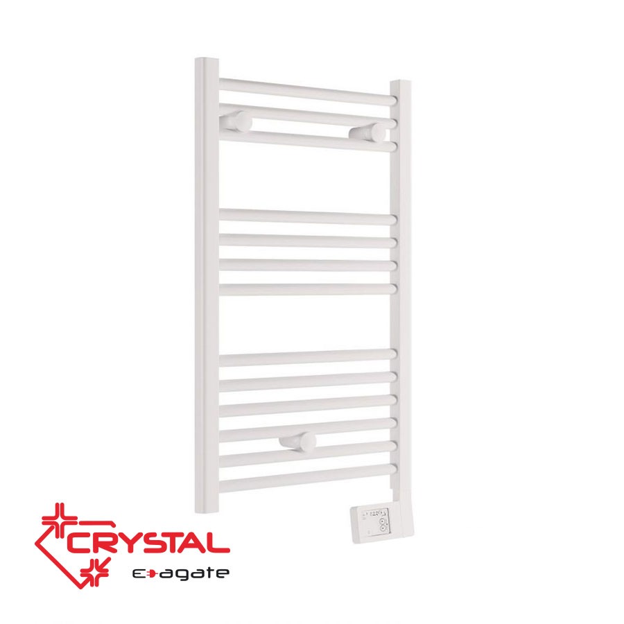 Електрическа лира за баня Crystal E-AGATE WHITE 300 W, бяла, 800 x 500 mm цена - Електрически лири за баня | BGR Group